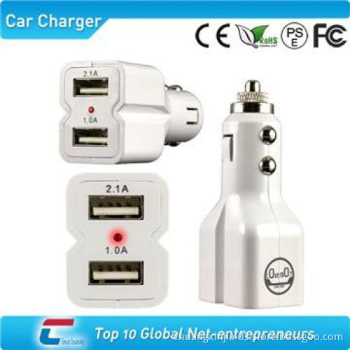 Usb car charger for mobile phone with dual usb output